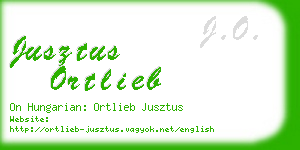 jusztus ortlieb business card